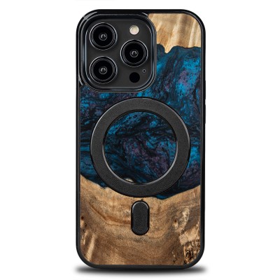 Bewood Resin Case  iPhone 15 Pro  Planets  Neptune  MagSafe