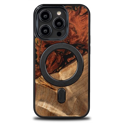 Etui Bewood Unique do iPhone 15 Pro  4 Żywioły  Ogień z MagSafe