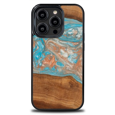 Bewood Resin Case  iPhone 15 Pro  Planets  Saturn