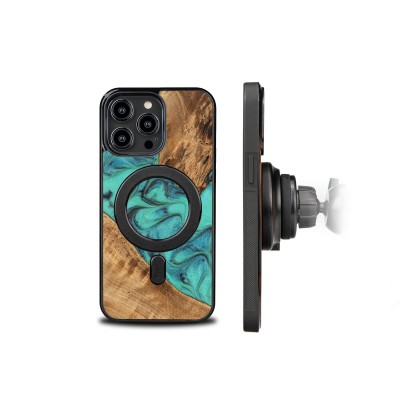 Bewood Resin Case  iPhone 15 Pro Max  Turquoise  MagSafe