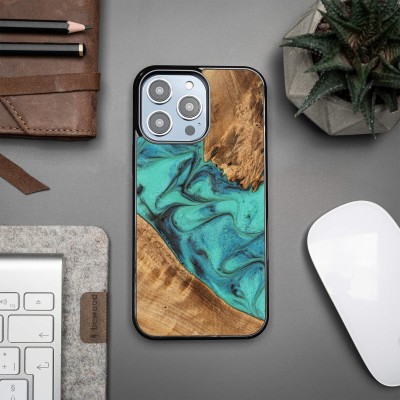 Bewood Resin Case  iPhone 15 Pro Max  Turquoise