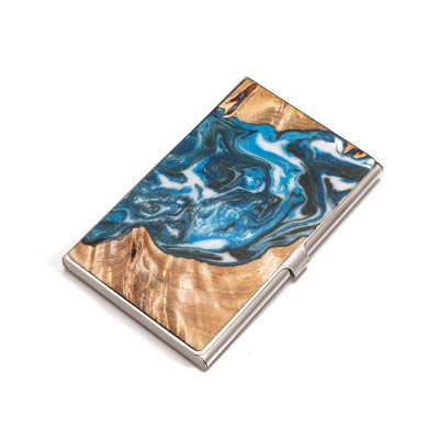 Business card holder Inox Bewood Unique  Planets  Earth