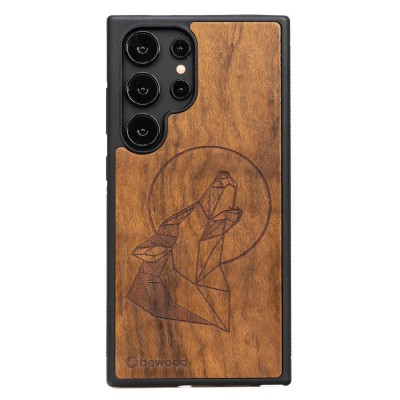 Samsung Galaxy S24 Ultra Wolf Imbuia Bewood Wood Case