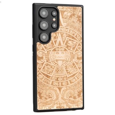 Samsung Galaxy S24 Ultra Aztec Calendar Anigre Bewood Wood Case