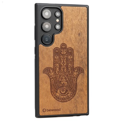 Samsung Galaxy S24 Ultra Hamsa Imbuia Bewood Wood Case