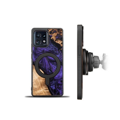 Bewood Resin Case  Motorola Edge 40 Pro  Violet
