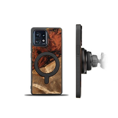 Bewood Resin Case  Motorola Edge 40 Pro  4 Elements  Fire