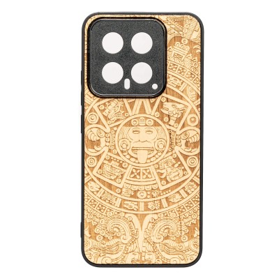 Xiaomi 14 Pro Aztec Calendar Anigre Bewood Wood Case