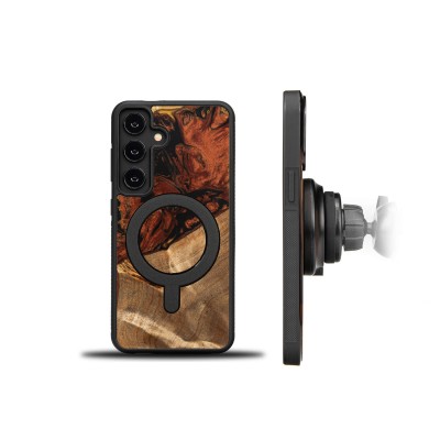 Bewood Resin Case  Samsung Galaxy S24  4 Elements  Fire  MagSafe