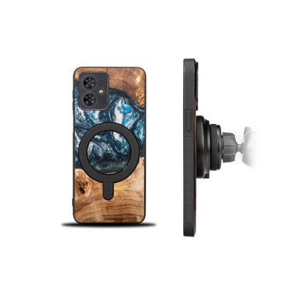 Bewood Resin Case for Motorola G54 5G  Planets  Earth with MagSafe