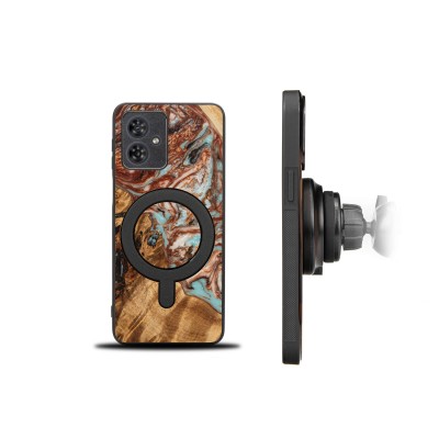 Etui Bewood Unique do Motorola G54 5G  Planets  Jowisz z MagSafe