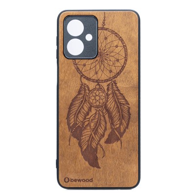 Drewniane Etui Bewood do Motorola G54 5G ŁAPACZ SNÓW IMBUIA