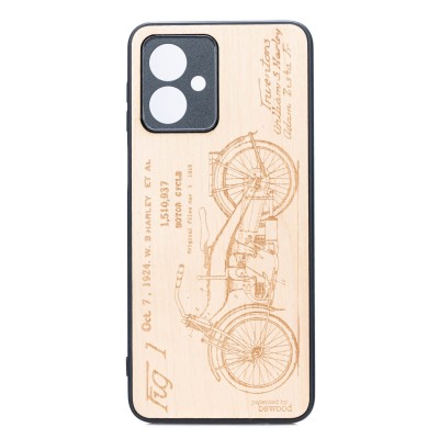 Drewniane Etui Bewood do Motorola G54 5G HARLEY PATENT ANIEGRE