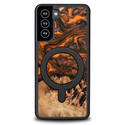 Bewood Resin Case  Samsung Galaxy S21 FE  Orange  MagSafe