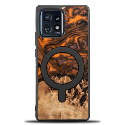 Bewood Resin Case  Motorola Edge 40 Pro  Orange  MagSafe