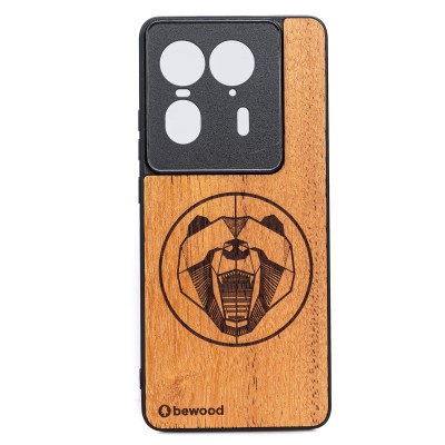 Drewniane Etui Bewood do Motorola Edge 50 Ultra NIEDŹWIEDŹ MERBAU