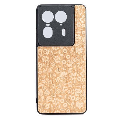 Drewniane Etui Bewood do Motorola Edge 50 Ultra KWIATY POLNE ANIEGRE