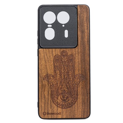 Drewniane Etui Bewood do Motorola Edge 50 Ultra HAMSA IMBUIA