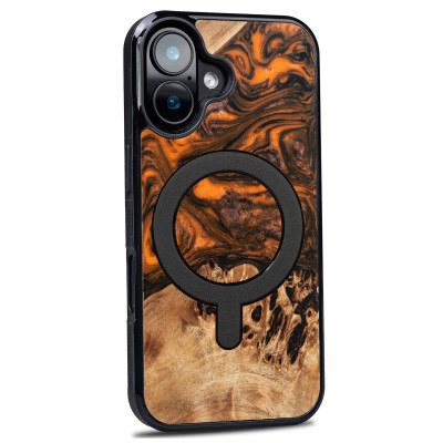 Bewood Resin Case for Apple iPhone 16  Orange with MagSafe