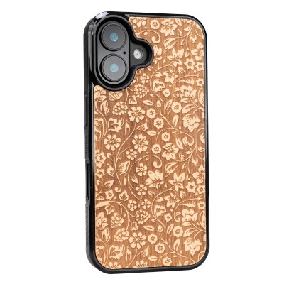 Apple iPhone 16 Flowers Anigre Bewood Wood Case