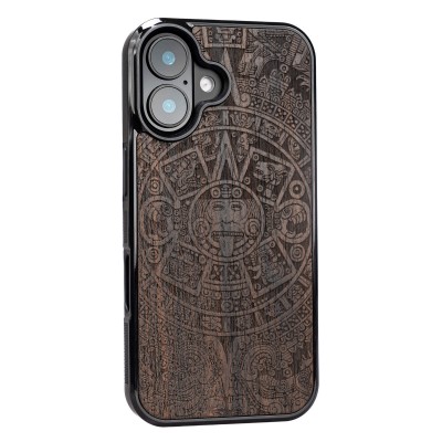 Apple iPhone 16 Aztec Calendar Ziricote Bewood Wood Case