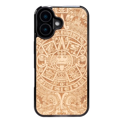 Apple iPhone 16 Aztec Calendar Anigre Bewood Wood Case