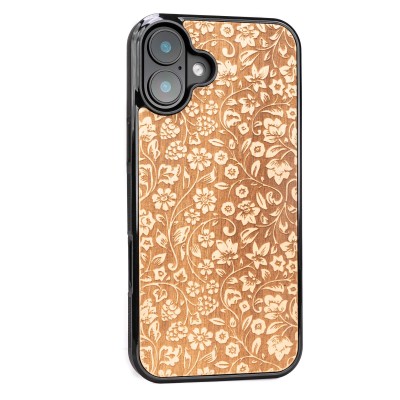 Drewniane Etui Bewood do iPhone 16 Plus KWIATY POLNE ANIEGRE