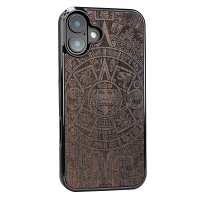 Drewniane Etui Bewood do iPhone 16 Plus KALENDARZ AZTECKI ZIRICOTE