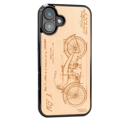 Drewniane Etui Bewood do iPhone 16 Plus HARLEY PATENT ANIEGRE