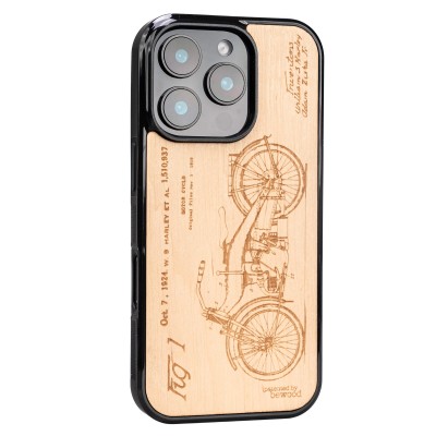 Drewniane Etui Bewood do iPhone 16 Pro HARLEY PATENT ANIEGRE