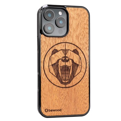 Drewniane Etui Bewood do iPhone 16 Pro Max NIEDŹWIEDŹ MERBAU