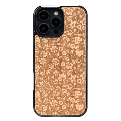 Drewniane Etui Bewood do iPhone 16 Pro Max KWIATY POLNE ANIEGRE