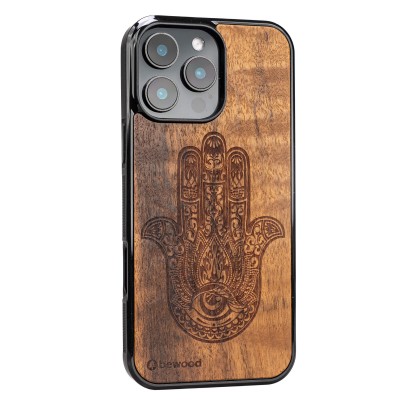 Drewniane Etui Bewood do iPhone 16 Pro Max HAMSA IMBUIA