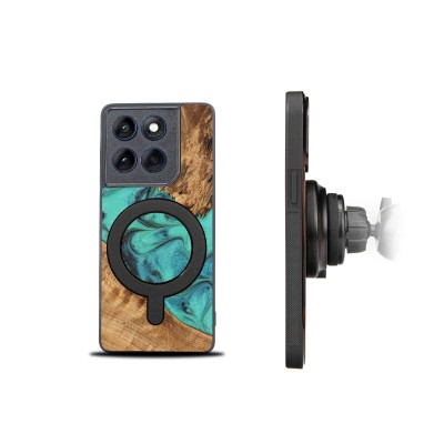 Picture 2 for: Bewood Resin Case for Motorola Edge 60 / 60 Fusion Turquoise with MagSafe