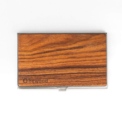 Drewniany Wizytownik Bewood Inox Palisander Santos