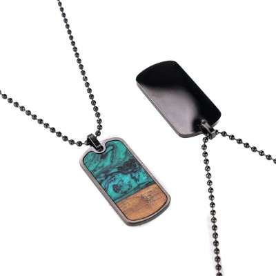 Picture 2 for: Dog tag Bewood Unique Turquoise