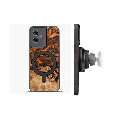 Picture 2 for: Bewood Resin Case for Motorola G55 5G  Orange with MagSafe
