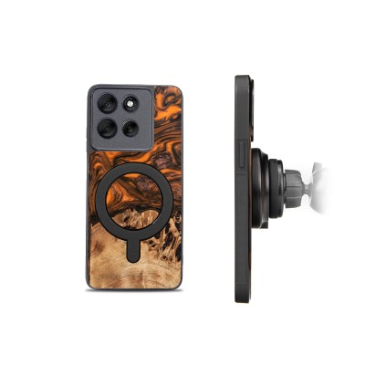 Picture 2 for: Bewood Resin Case for Motorola G56 5G  Orange with MagSafe
