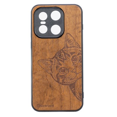 Obrazek dla: Drewniane Etui Bewood do OnePlus 15 CAT LOVER IMBUIA