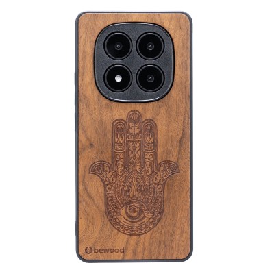 Obrazek dla: Drewniane Etui Bewood do Xiaomi Redmi Note 15 Pro 5G HAMSA IMBUIA
