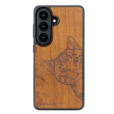 Obrazek dla: Drewniane Etui Bewood do Samsung Galaxy A37 5G CAT LOVER IMBUIA