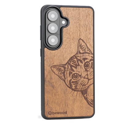 Obrazek 2 dla: Drewniane Etui Bewood do Samsung Galaxy A37 5G CAT LOVER IMBUIA