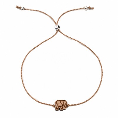 Picture for: Bewood Happiness Bracelet – Elephant – Beige