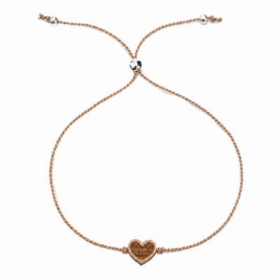 Picture for: Bewood Happiness Bracelet – Heart – Beige