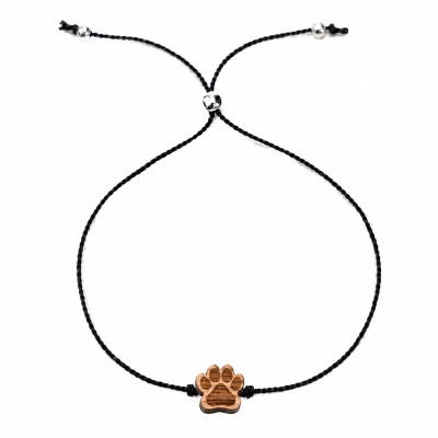 Picture for: Bewood Happiness Bracelet – Paw – Black