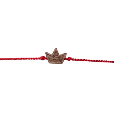 Picture 2 for: Bewood Happiness Bracelet – Crown – Red