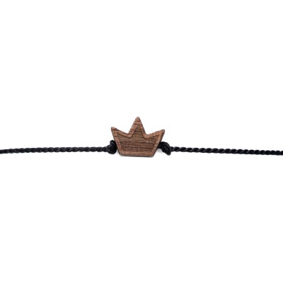 Picture 2 for: Bewood Happiness Bracelet – Crown – Black