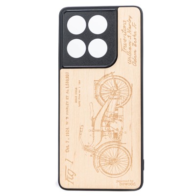 Obrazek dla: Drewniane Etui Bewood do Motorola Edge 70 Pro 5G HARLEY PATENT ANIEGRE