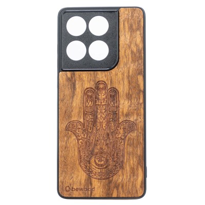 Obrazek dla: Drewniane Etui Bewood do Motorola Edge 70 Pro 5G HAMSA IMBUIA
